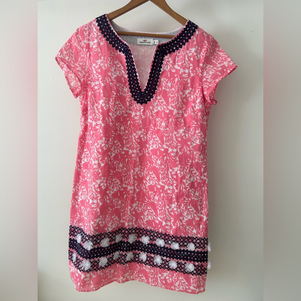 Vineyard Vines Dress 100% Linen Size 4